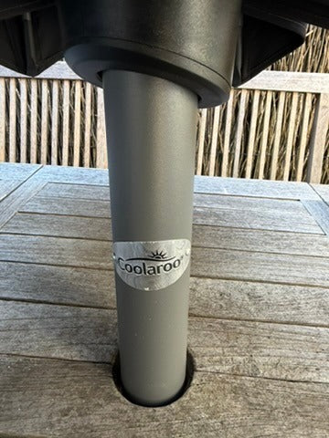 Coolaroo Outdoor Patio Umbrella Wind-Up Mechanism Grey - Image 2