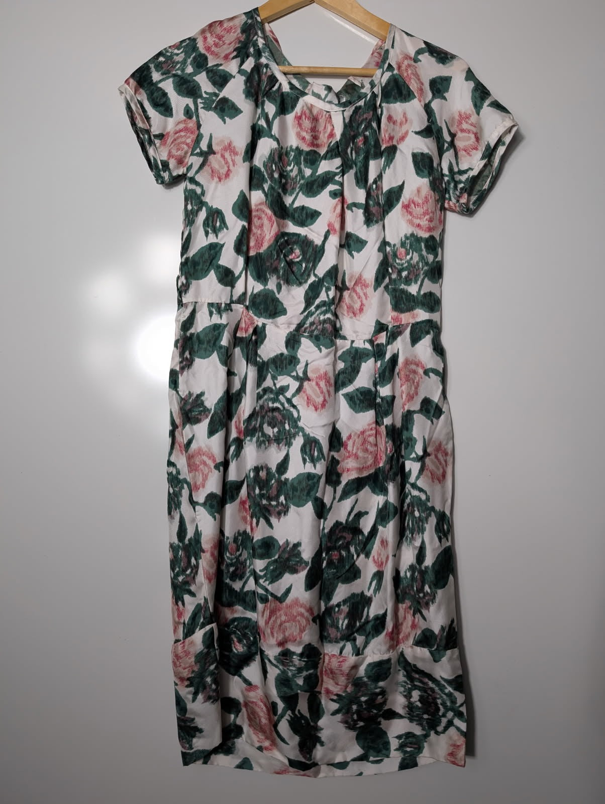Lee Mathews Silk Rose Print Midi Dress - Size 1 - Image 2