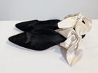 The Row Suede Ballet Flats with Satin Bow Black EU 36 - Image 2