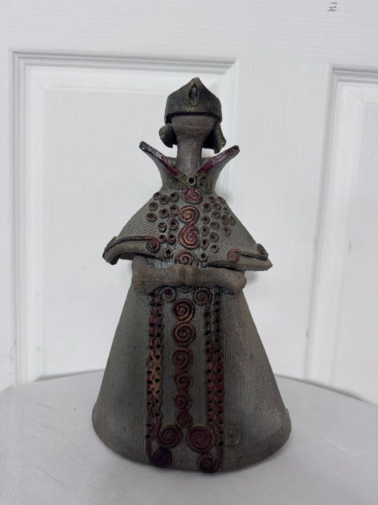 Studio Pottery Ceramic Figurine Sculpture With Spiral Detail - Image 2