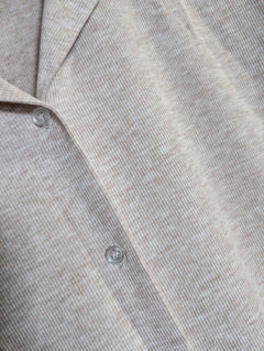 Elka Collective Ribbed Button Down Shirt Beige Size 10 - Image 3