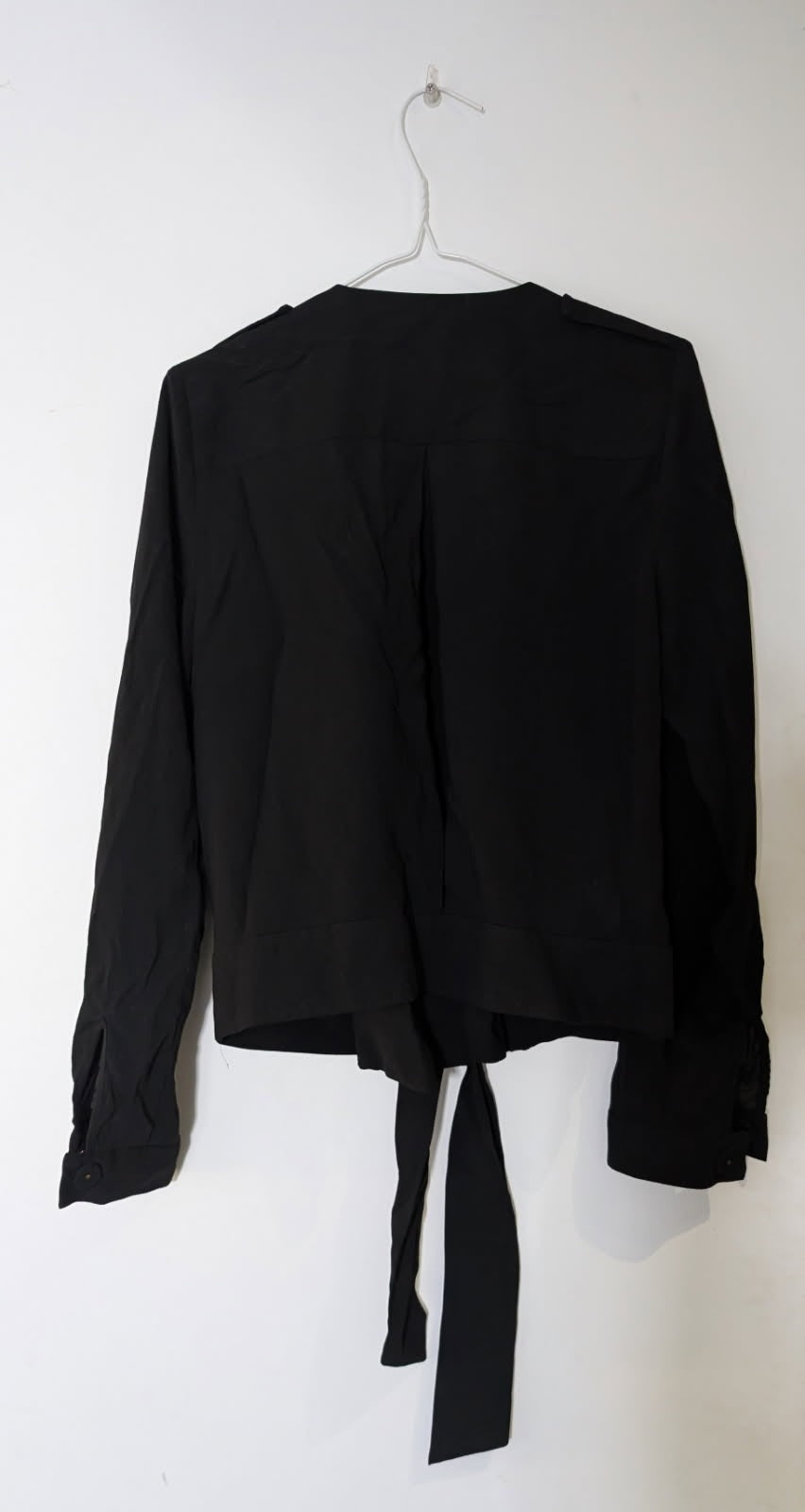 Country Road Black Lightweight Tie-Front Biker Jacket - Size 10 - Image 2