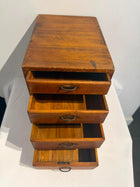 Vintage Wooden Apothecary Chest 4 Drawer Desktop Organiser - Image 1