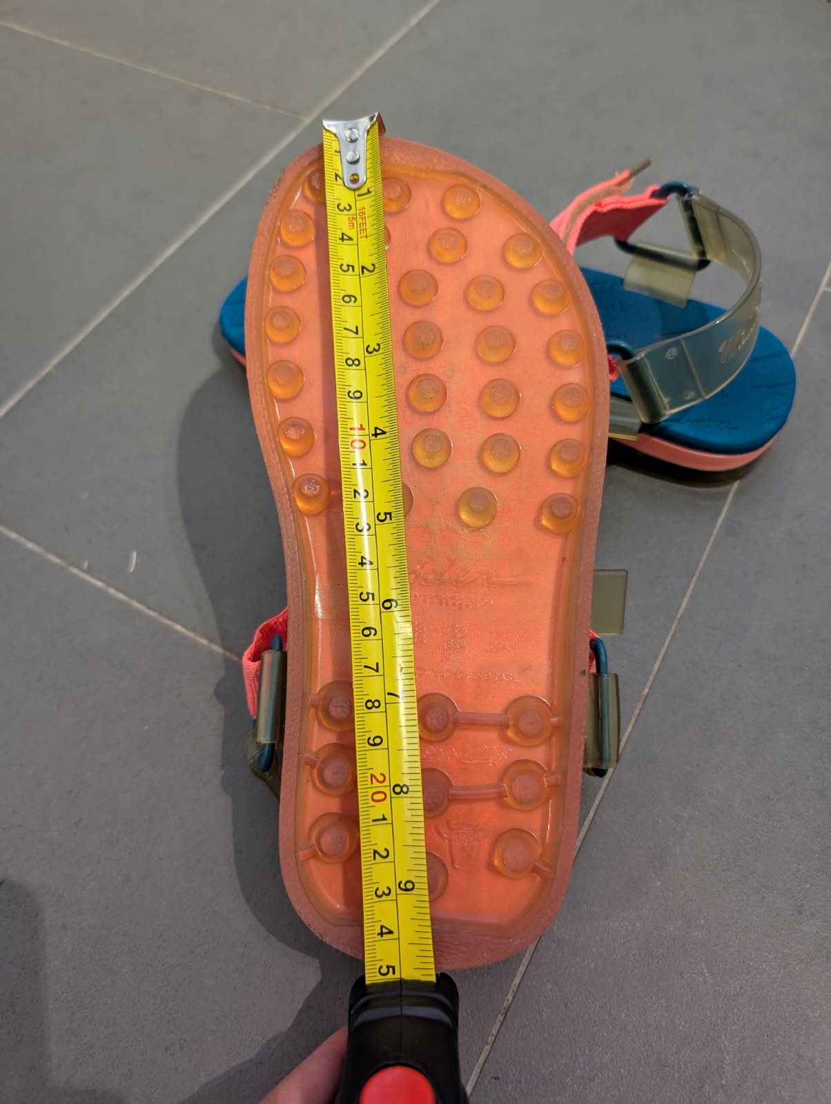 Melissa + Rider Papete Sandals - Blue & Pink Adjustable Straps - Image 2