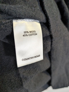 Country Road Crew Neck Knit Sweater Grey Wool Blend Women's XXS - Image 3