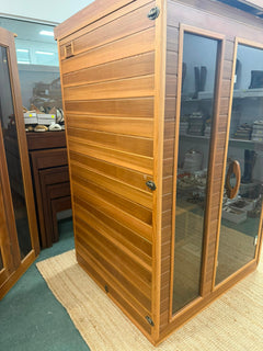 Home Wellness 2-Person Far Infrared Sauna Brown - Image 2