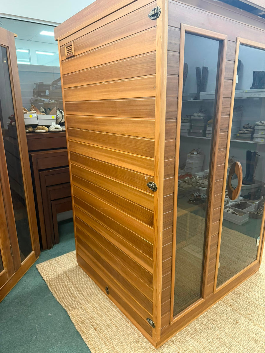 Home Wellness 2-Person Far Infrared Sauna Brown - Image 2