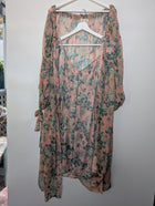 Zimmermann Floral Silk Slip Dress and Duster Robe Set Pink Size 0 - Image 2
