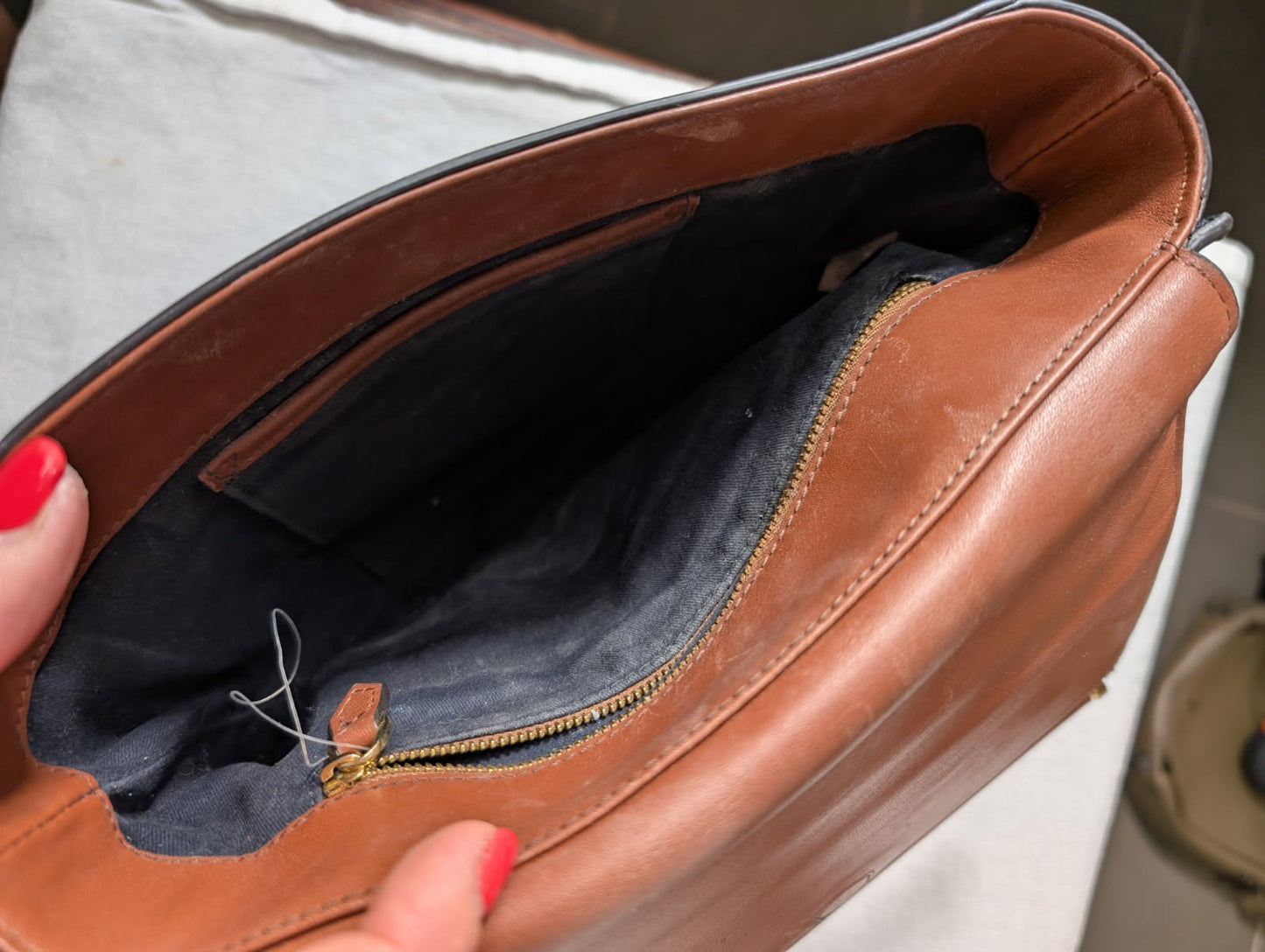 Ginger & Smart Leather Handbag - Two-Tone Brown and Black - Image 4
