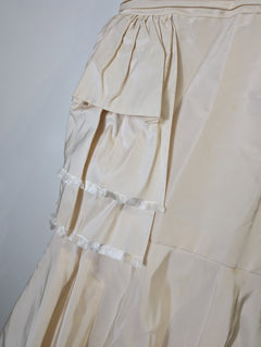 Oscar de la Renta Evening Gown Ivory Silk Taffeta US 10 - Image 3