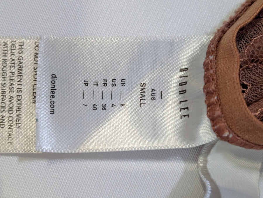 Dion Lee Knit Crop Top Rust Brown Size Small - Image 3