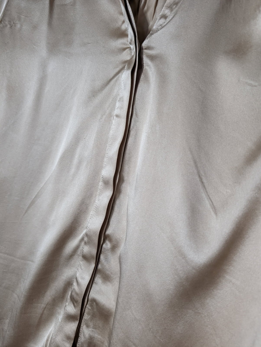 Peter Werth Silk Button-Down Blouse Gold Size 10 - Image 2