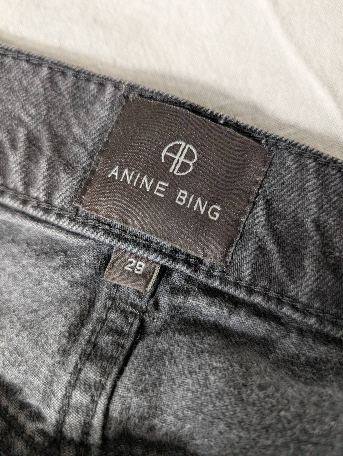Anine Bing Black Denim Jeans - Size 29 - Image 4