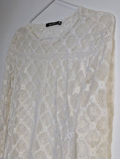 Isabel Marant Cream Lace Long Sleeve Blouse - Image 2