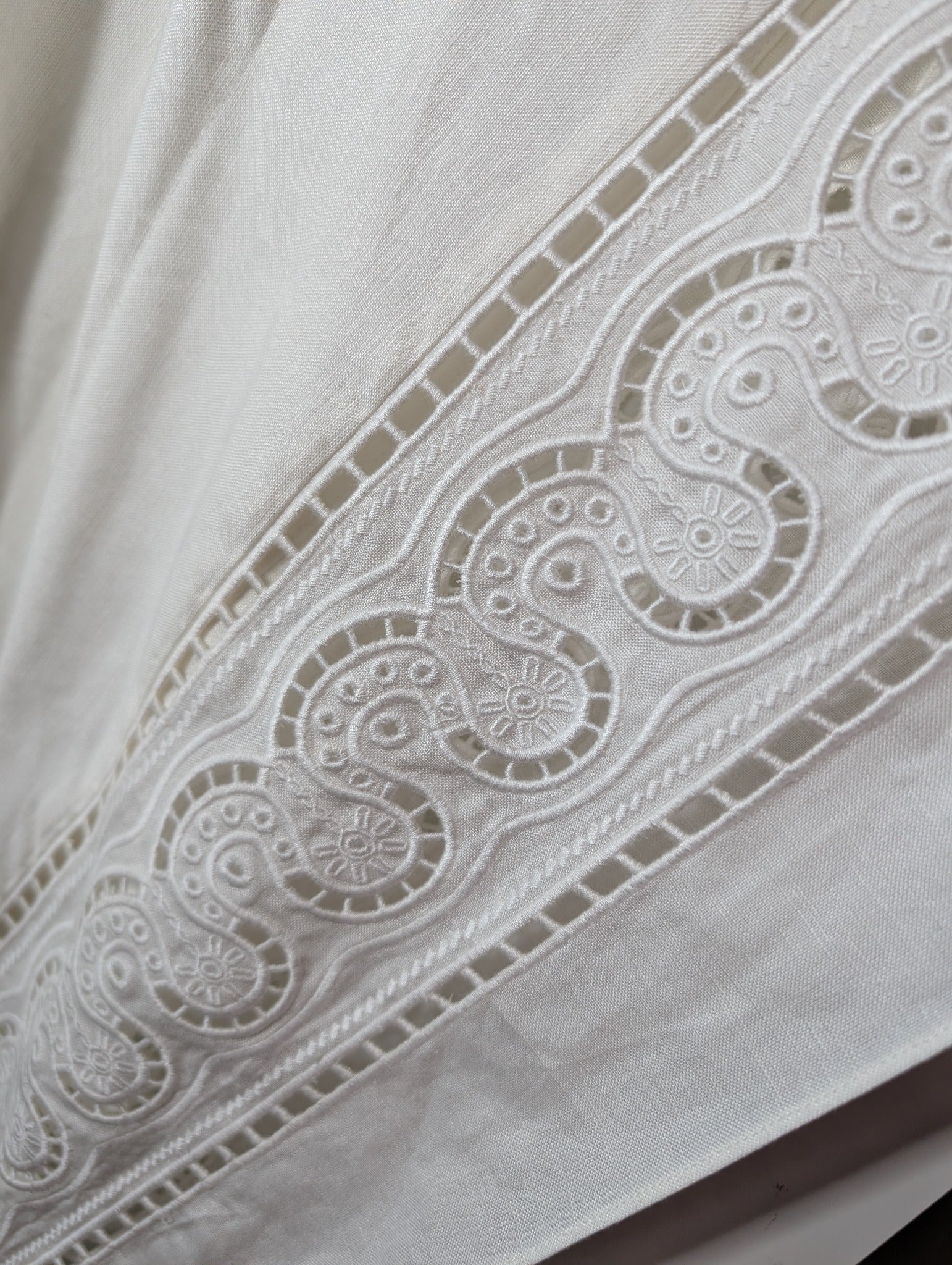 Jonathan Simkhai Lace Trim Kaftan Cover-Up White Size S - Image 2