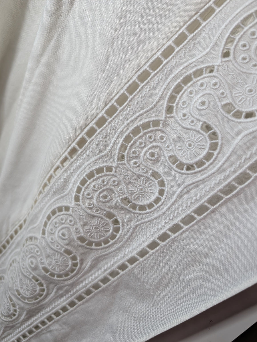 Jonathan Simkhai Lace Trim Kaftan Cover-Up White Size S - Image 2