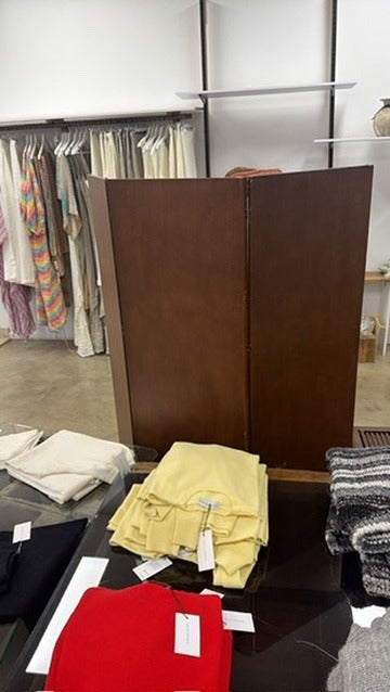 Vintage Mid-Century Modern Teak Tri-Fold Floor Mirror - Image 2