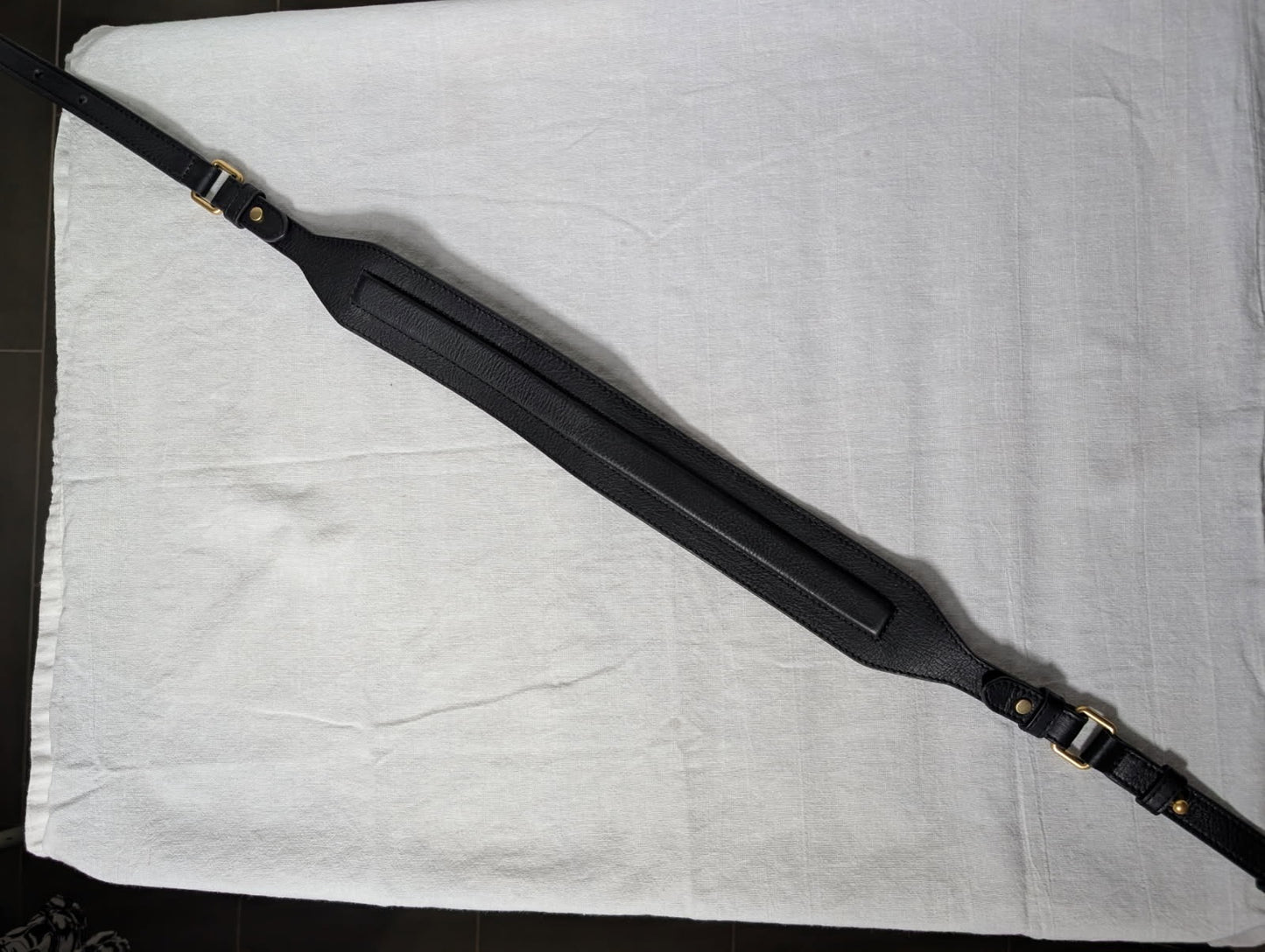 Ginger & Smart Black Leather Waist Belt - Gold Hardware Size S - Image 2