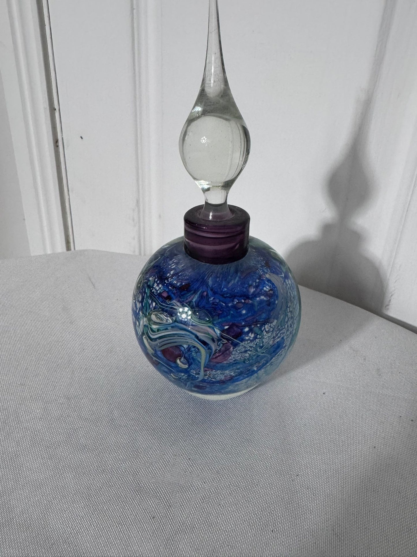 Ogishi Mizuno Studio Glass Perfume Bottle Art Glass Signed Murano Style  - Image 4