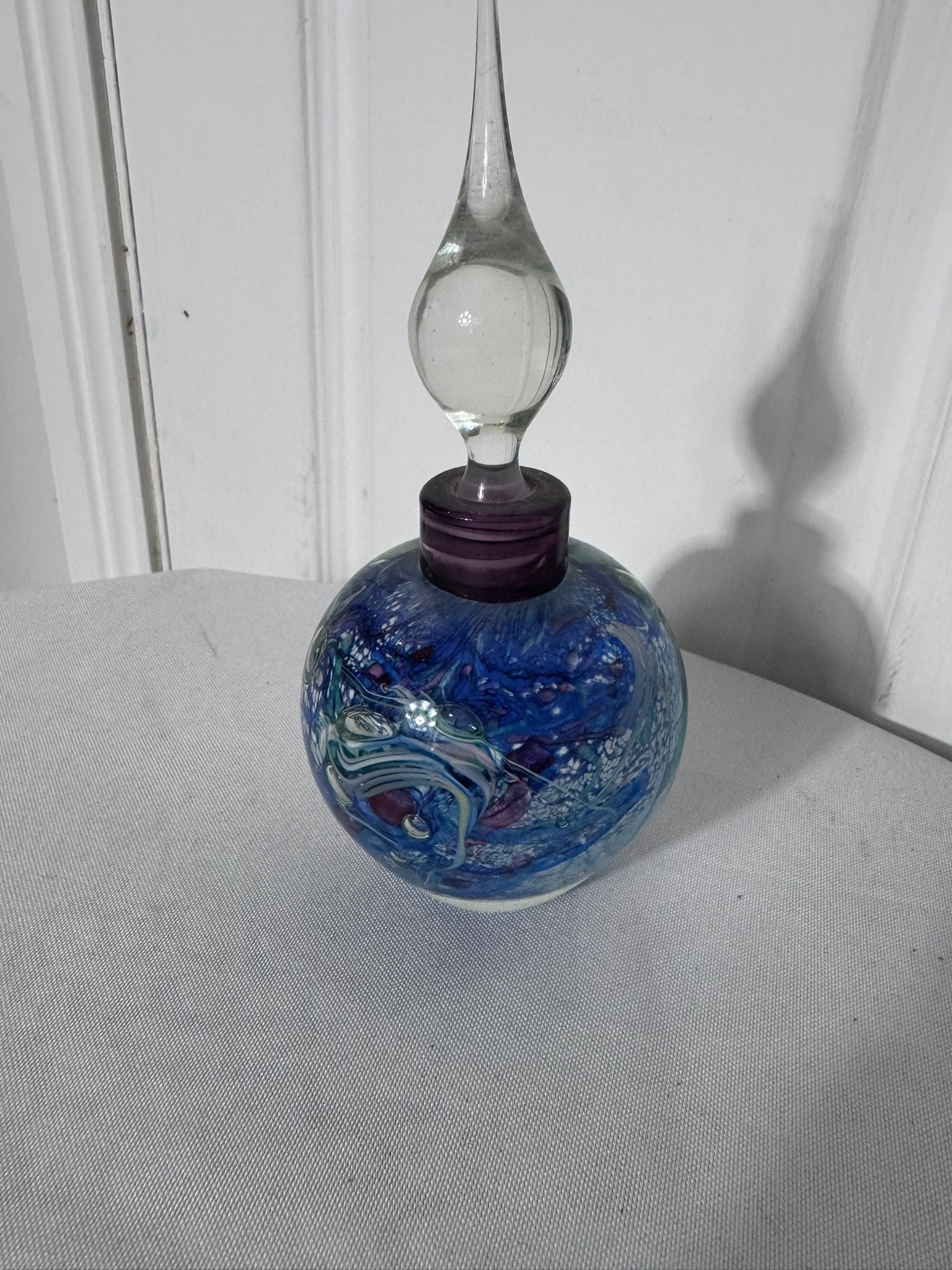 Ogishi Mizuno Studio Glass Perfume Bottle Art Glass Signed Murano Style  - Image 4