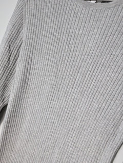 Seed Heritage Ribbed Knit Long Sleeve Midi Dress Grey XL - Image 2