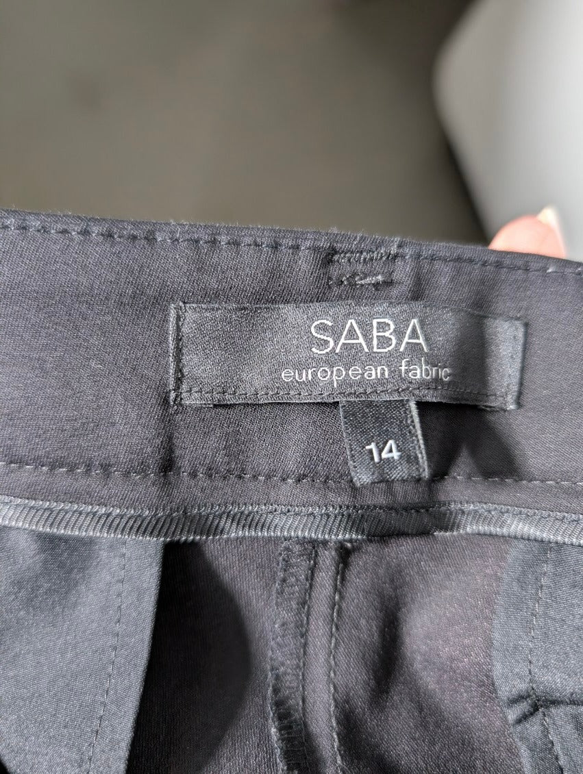 SABA Women's Slim Fit Trousers Black Size 14 - Image 2