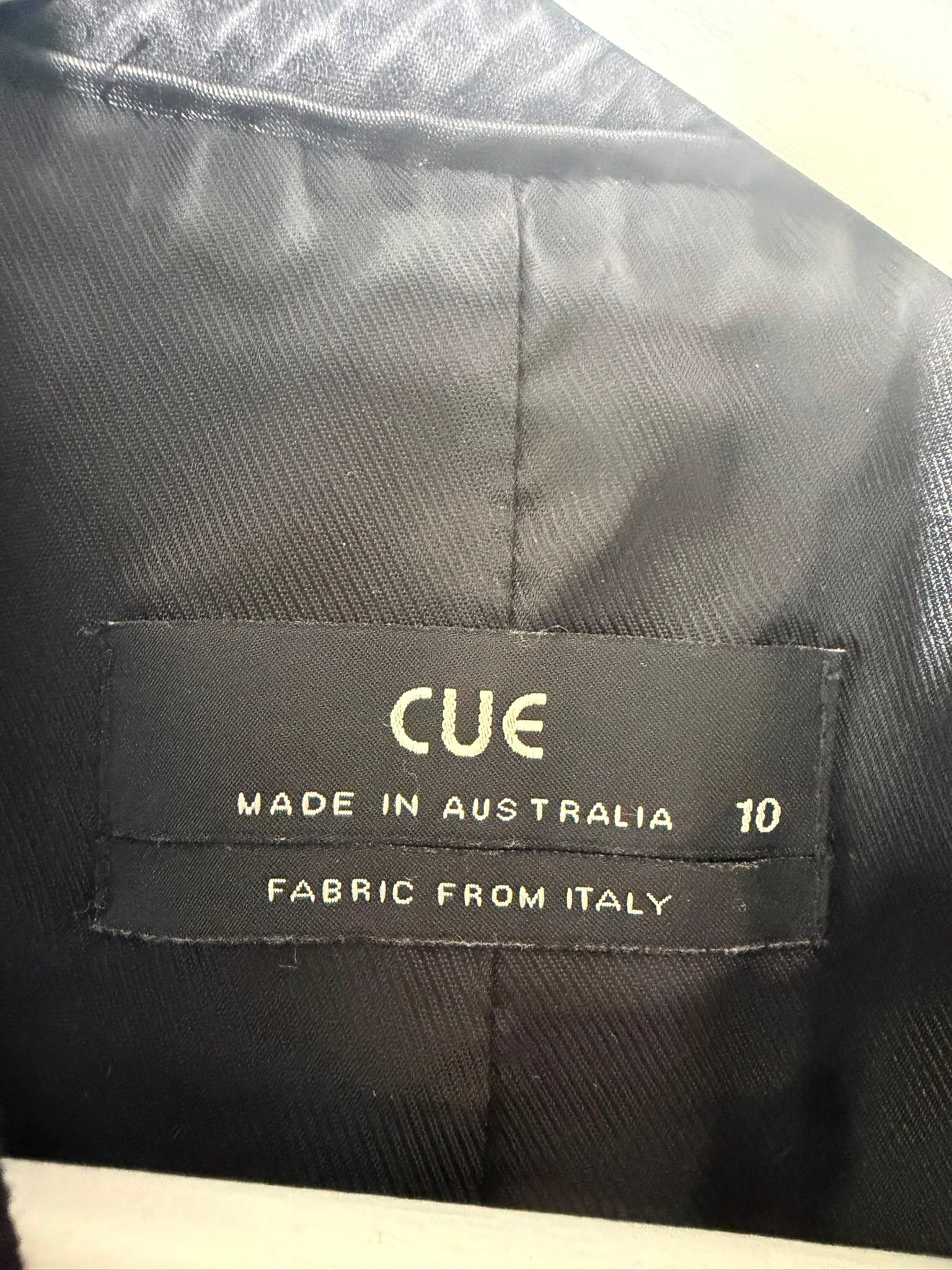 Cue Black Textured Sleeveless Longline Vest Size 10 - Image 3