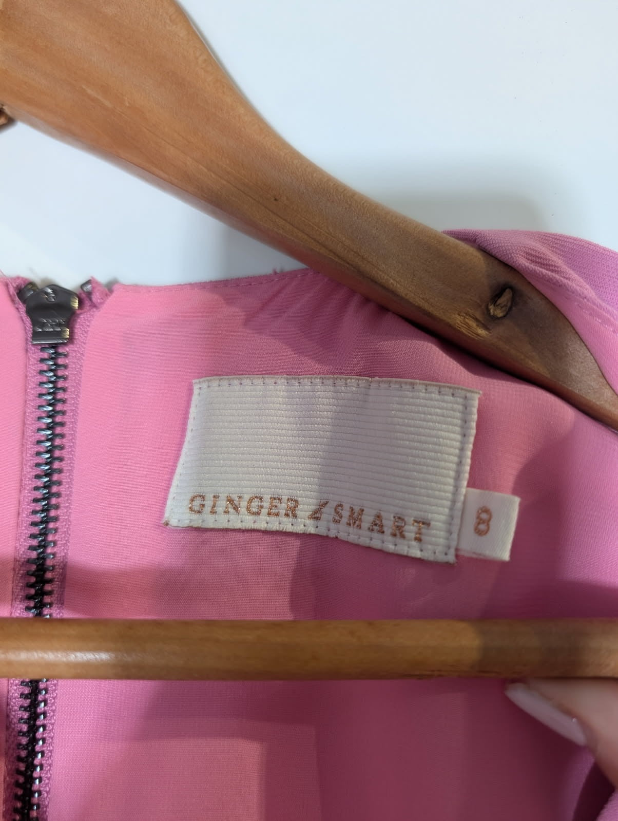 Ginger & Smart Pink Sleeveless Midi Dress - Size 8 - Image 3