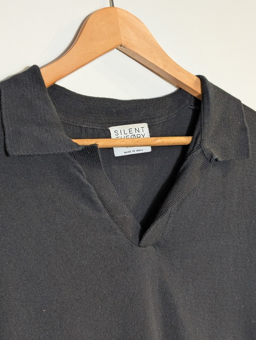 Silent Theory Black Polo Shirt - Men's Size Small - Image 3