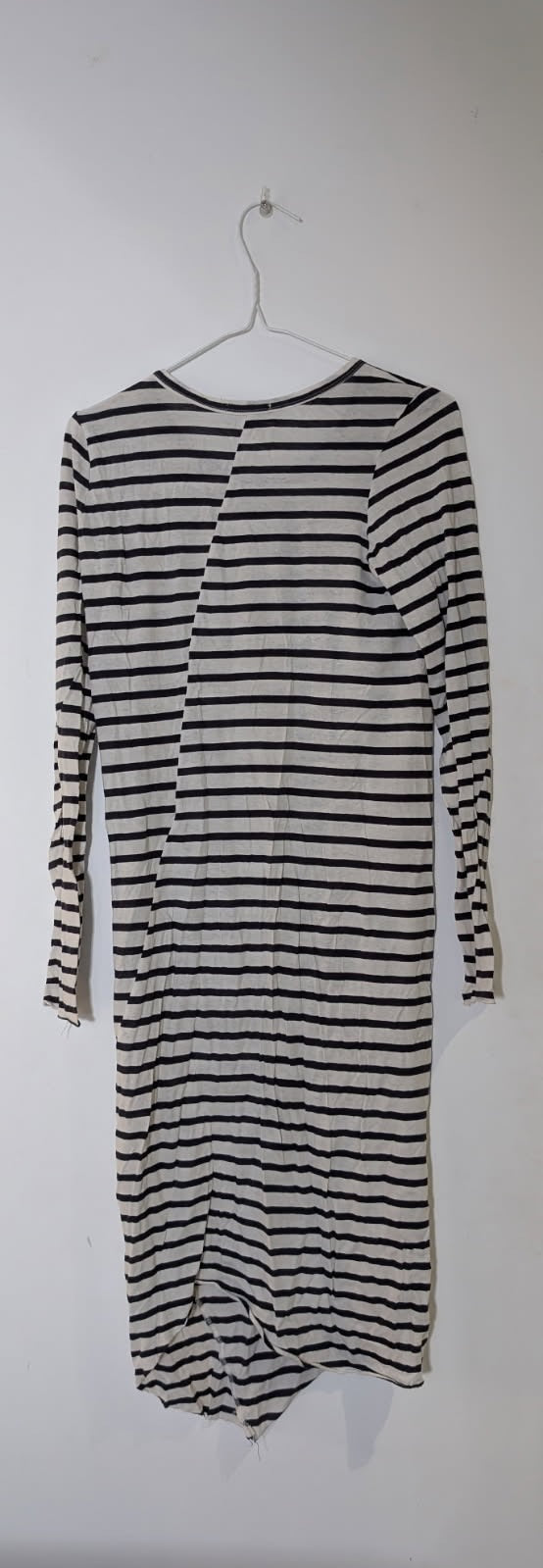 Bassike Women's Striped Long Sleeve T-Shirt Dress - Organic Cotton Size XS - Image 2