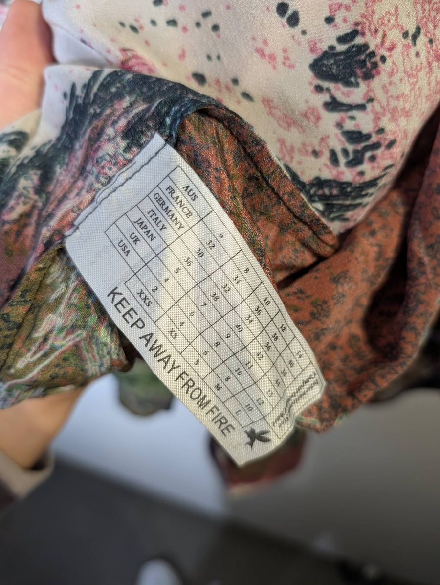 One Teaspoon Printed Silk Kimono Cardigan Multi-coloured Women's Size 10 - Image 3