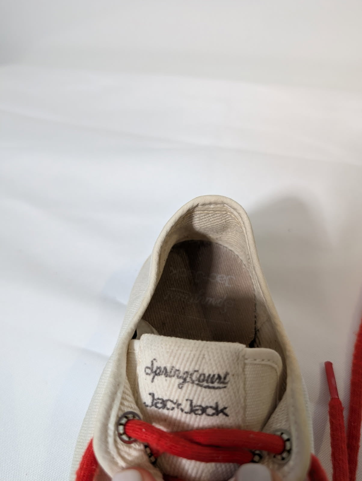 Spring Court G2 Canvas Low-Top Sneakers - White/Red EU 37 - Image 3