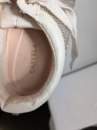 Carvela Kurt Geiger Crystal Embellished Platform Sneakers White - Image 2