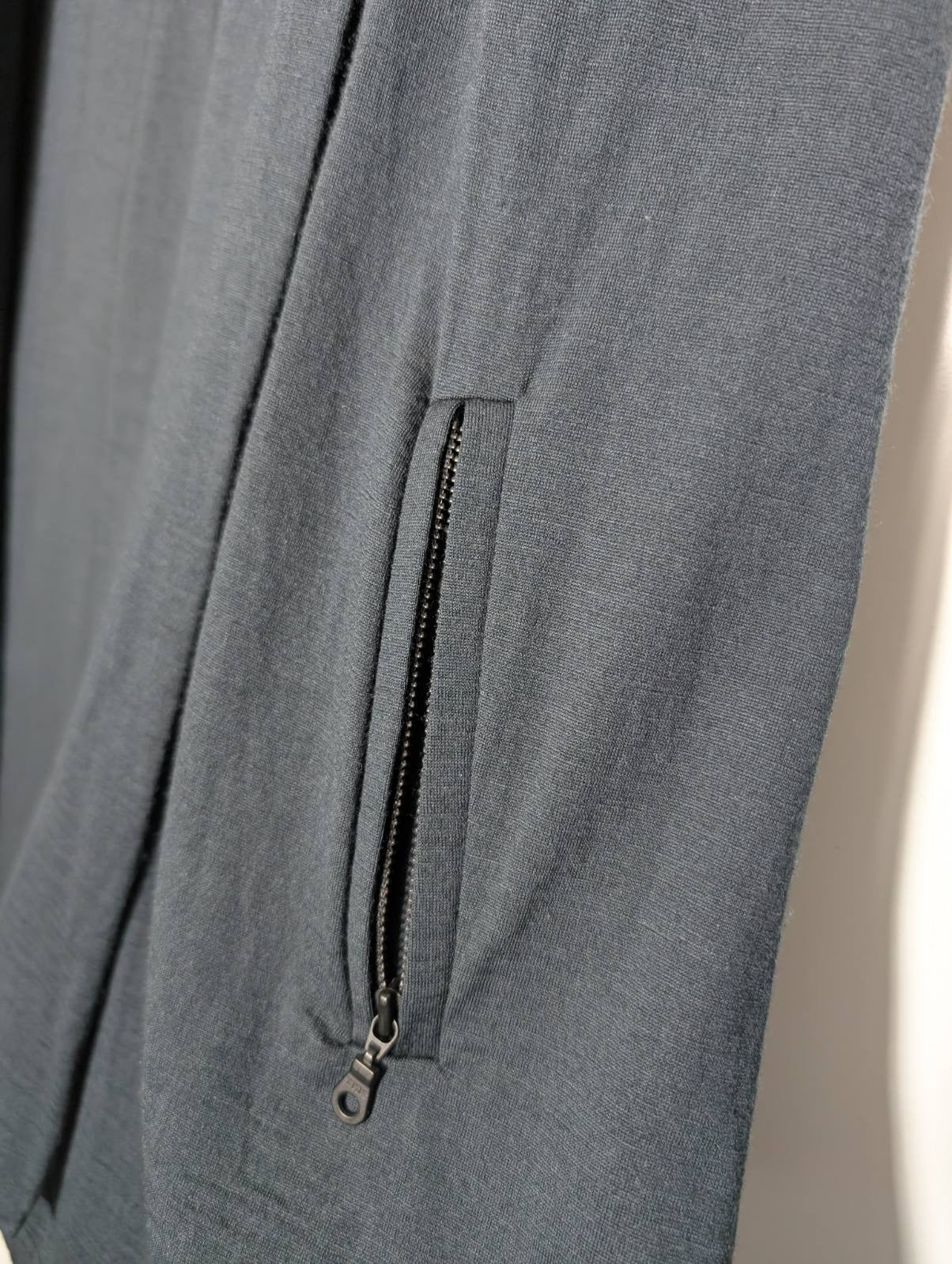 Foil Women's Pure Merino Wool Longline Cardigan Top - Dark Grey XL - Image 4