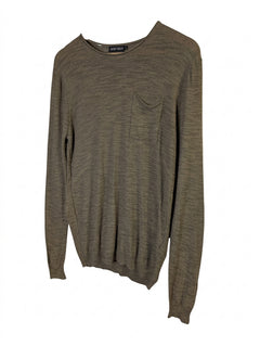 Antony Morato Men's Long Sleeve Crew Neck Pocket Sweater - Olive Green Size S - Image 1