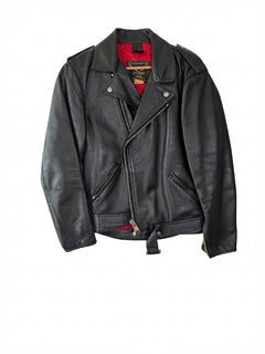 Stagg Melbourne Vintage Leather Biker Jacket Black Men's Size 5 - Image 1