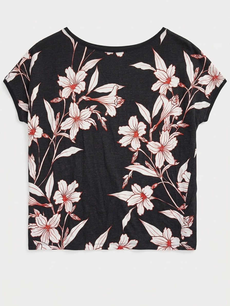 Lauren Ralph Lauren Floral Print Knit Top Women's Size M - Image 1