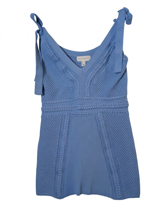 Rebecca Vallance Blue Knit Tie-Strap Mini Dress - Image 1