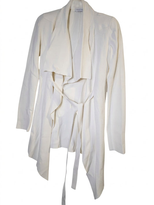 Scanlan Theodore Crepe Knit Waterfall Jacket Cream - Image 1