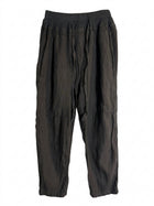 Bassike Linen Drawstring Jogger Pants Black - Image 1