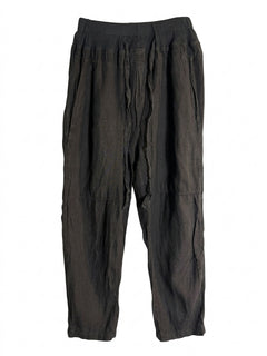 Bassike Linen Drawstring Jogger Pants Black - Image 1