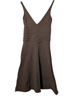 Scanlan & Theodore Brown V-Neck Bandage Knit Dress - Size SM - Image 1