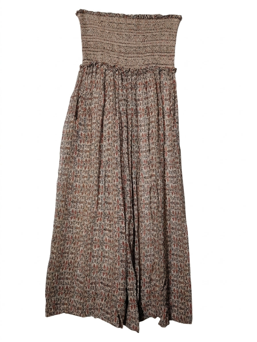 Isabel Marant Silk Smocked Strapless Maxi Dress - Size 36 - Image 1