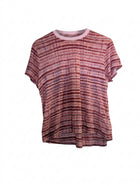 Portmans Women's Linen Striped Tie-Dye Crewneck T-Shirt - Size M - Image 1