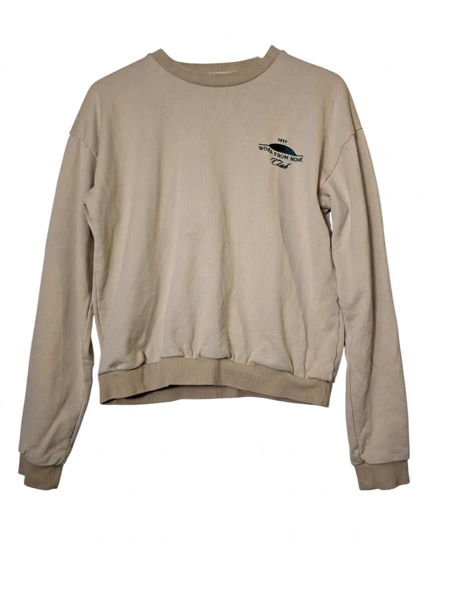 Motherchuckers Work From Home Club 2020 Sweatshirt Beige XS-S - Image 1