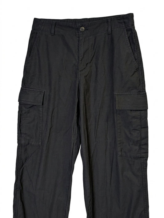 Uniqlo Cargo Pants Black Cotton Utility Trousers Size M - Image 1