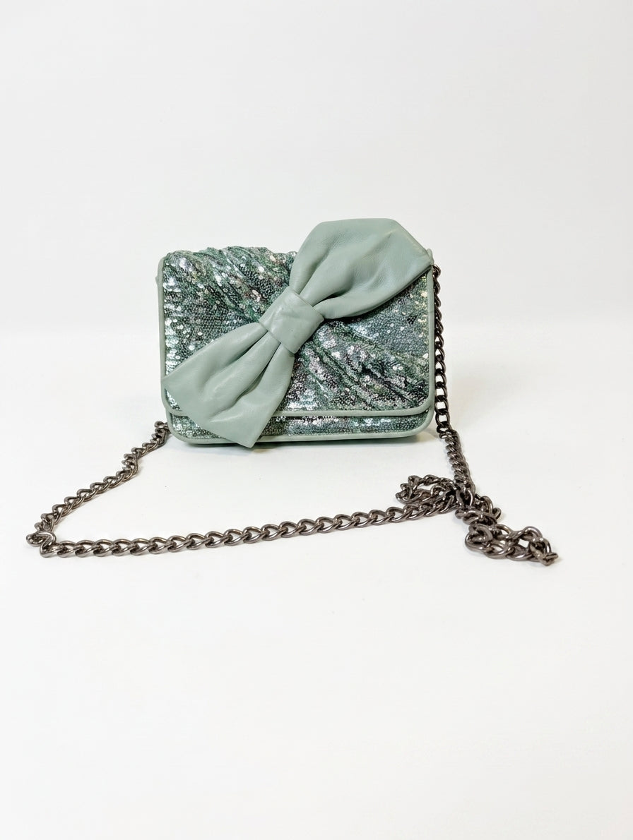 Kate Spade New York Sequin Bow Crossbody Bag Mint Green - Image 1