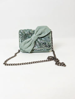 Kate Spade New York Sequin Bow Crossbody Bag Mint Green - Image 1