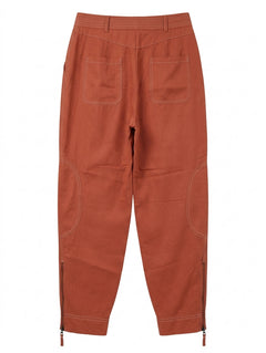 Veronika Maine Trousers Rust Orange Size 8 - Image 1