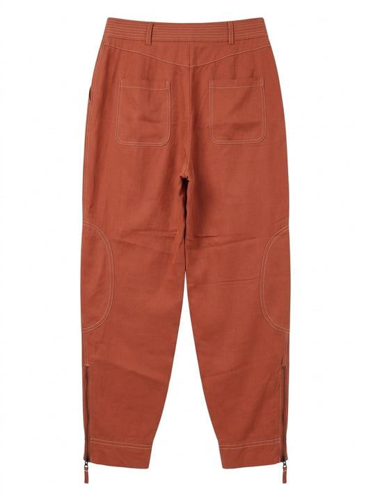 Veronika Maine Trousers Rust Orange Size 8 - Image 1